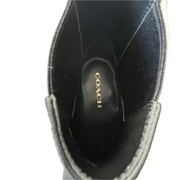 Coach Meredith Signature Black/Charcoal Womens 8.5 Booties (CW724) NEW - Picture 9 of 12